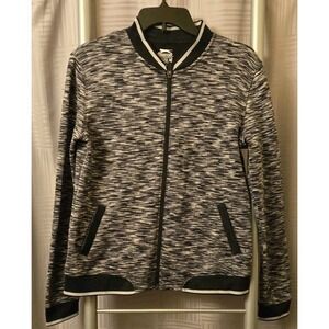 Slazenger‎ Jacket Cardigan Mens Medium Full Zip Black Heathered Lightweight